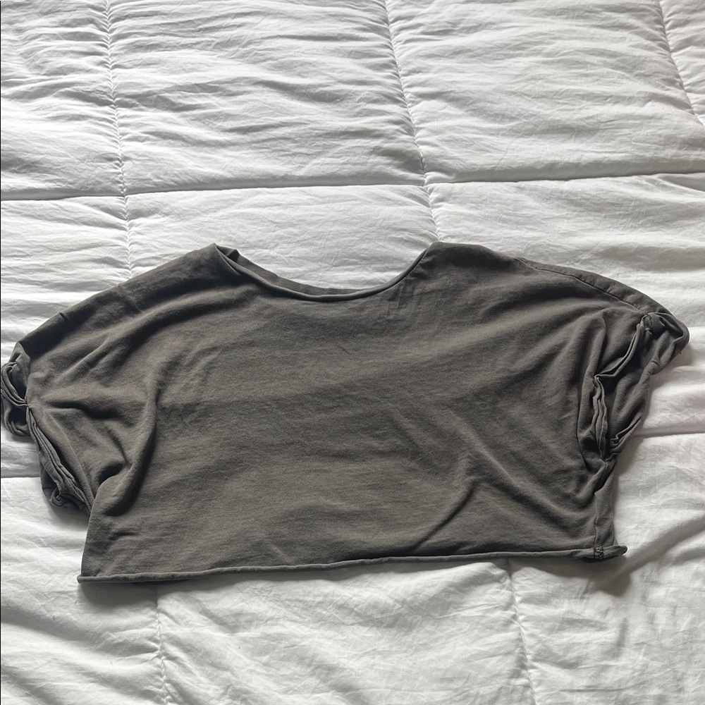 Garage Olive Cropped Boxy Tee